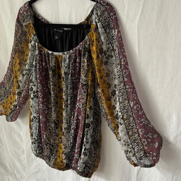 I.N. Studio Multicolor Floral Blouse - Picture 3 of 8